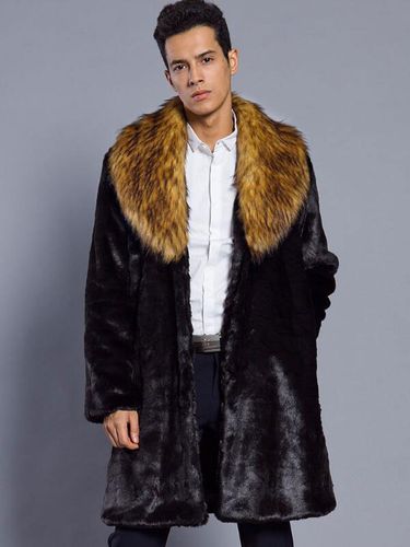 Manteau confortable bicolore en polyester - milanoo.com - Modalova