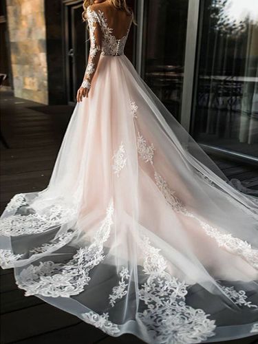 Robe de mariée; robe de mariage; robe de mariée rose; robe de mariée colorée - milanoo.com - Modalova