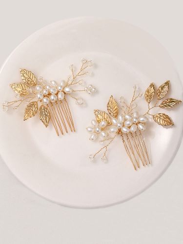 Accessoires de cheveux en métal de peigne de mariage de coiffes faites main pour la mariée - milanoo.com - Modalova