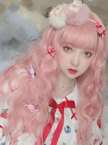 Lolita doux de longues perruques résistant à la chaleur Fibre Lolita perruques de cheveux Déguisements Halloween - milanoo.com - Modalova