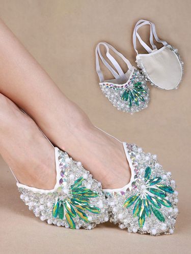 Belly Dance Shoes Silver Bling Bling Pantoufles Chaussures de danse - milanoo.com - Modalova