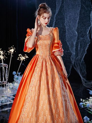 Robe Opéra Rococo victorien rétro Costume robe rouge dentelle Cosplay Costume carnaval - milanoo.com - Modalova