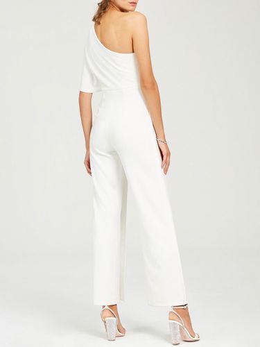 Tenue mariage combinaison mariée ivoire à une épaule - milanoo.com - Modalova