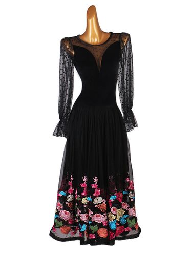 Lycra Salle de bal de danse Costumes s Spandex Ensemble robe de broderie Wear de danse - milanoo.com - Modalova