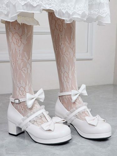 Escarpins Lolita à bout rond en cuir PU à bout rond - milanoo.com - Modalova