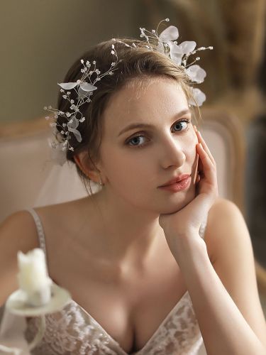 Voile de mariage fleur en tulle - milanoo.com - Modalova