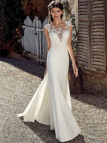 Robe de mariée; robe de mariée sirène; robe de mariage - milanoo.com - Modalova