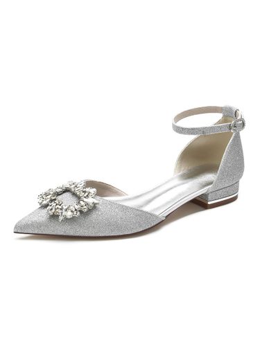 Chaussures de Marieés avec Bout Pointu en Paillette Unicolore - milanoo.com - Modalova