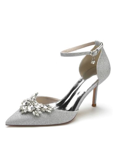 Chaussures de Mariée en Dentelle avec Bout Pointu à Talons Hauts Unicolore - milanoo.com - Modalova