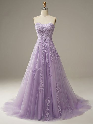 Robe de bal robe de soirée bustier laçage sur dos avec traîne - milanoo.com - Modalova