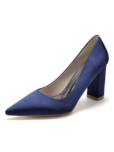Chaussures de Mariés à Talons Hauts avec Bout Pointu en Cuir Synthétique Unicolore - milanoo.com - Modalova