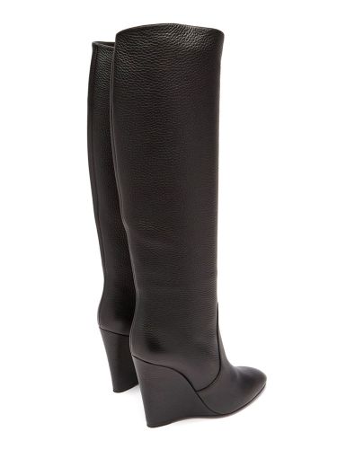 Bottes à Talons Hauts en Cuir Synthétique avec Bout Rond Unicolore - milanoo.com - Modalova