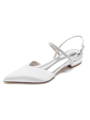 Chaussures de Mariée à Plate avec Bout Pointu Unicolore - milanoo.com - Modalova