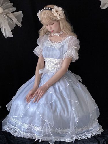 Robe douce lolita robe à manches courtes en polyester - milanoo.com - Modalova