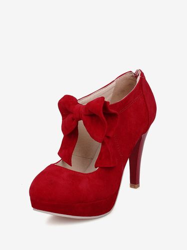 Chaussures lolita talon haut plateforme décoré de noeud - milanoo.com - Modalova