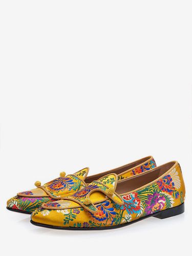 Mocassinss chaussures de mariage de fête de bal bout rond brodés chaussures décontractées à enfiler - milanoo.com - Modalova