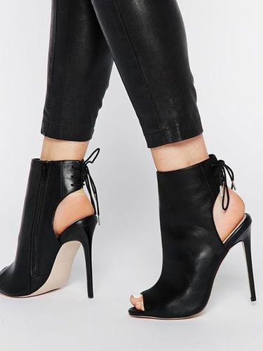 Bottines à talons hauts à la cheville et à bout ouvert - milanoo.com - Modalova
