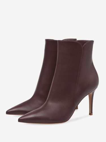 Bottines à Talons Hauts à Zip en Cuir Synthétique Unicolore - milanoo.com - Modalova