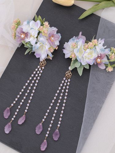 Coiffure Lolita Style Chinois Fleurs Chaînes Accessoire Métal Divers - milanoo.com - Modalova