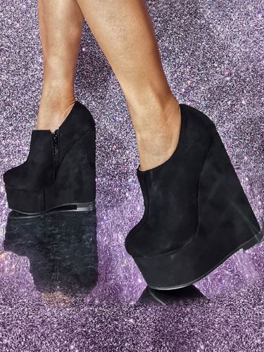 Bottines À Talons Compensés À Bout Rond Chaussuress - milanoo.com - Modalova