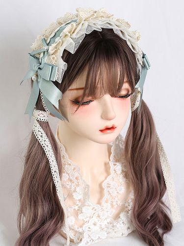 ROCOCO Style Lolita Accessoires Vert Volants Dentelle Couvre-chef Polyester Divers - milanoo.com - Modalova