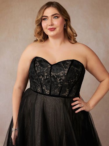 Robes de mariée A-ligne sans manches en dentelle avec train Robe de mariée Personnalisation gratuite - milanoo.com - Modalova