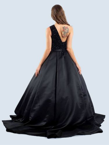 Robes de mariée A-ligne une épaule sans manches avec train robe de mariée personnalisation gratuite - milanoo.com - Modalova