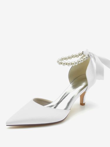 Chaussures de mariage Escarpins de mariée Soie et satin Bout pointu Perles - milanoo.com - Modalova