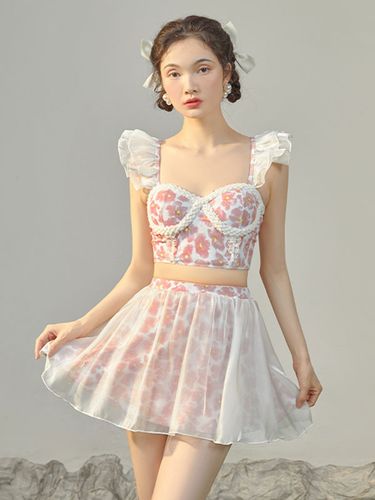 Mignonne Lolita Tenu Sans Manches À Imprimé Floral À Volants - milanoo.com - Modalova