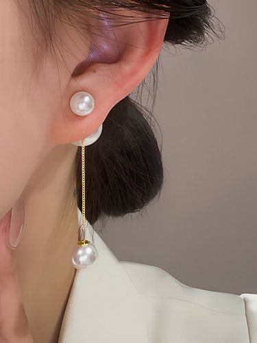 Boucles D\'Oreilles De Mariée Imitation Perle Métal Percé Bijoux De Mariée - milanoo.com - Modalova