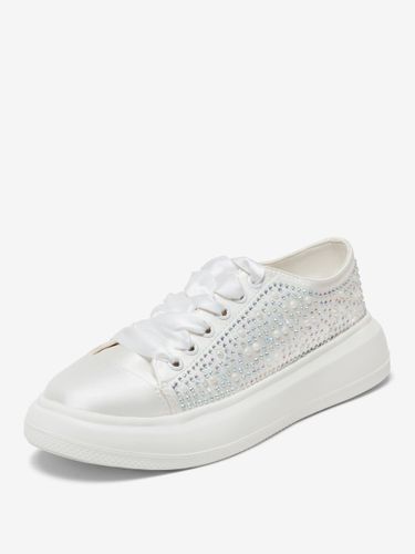 Chaussures de mariée mariage en dentelle à bout rond - milanoo.com - Modalova