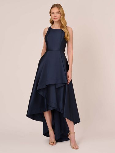Robe de mariée pour mère col bijou sans manches ligne a volants robes d\'invitées de mariage irrégulières - milanoo.com - Modalova