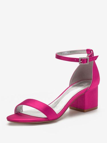 Sandales feme chaussures de mariée blanche talon épais - milanoo.com - Modalova
