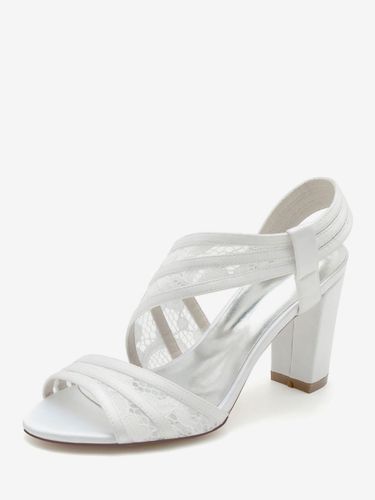 Chaussures de Mariées avec Bout Ouvert Unicolore - milanoo.com - Modalova