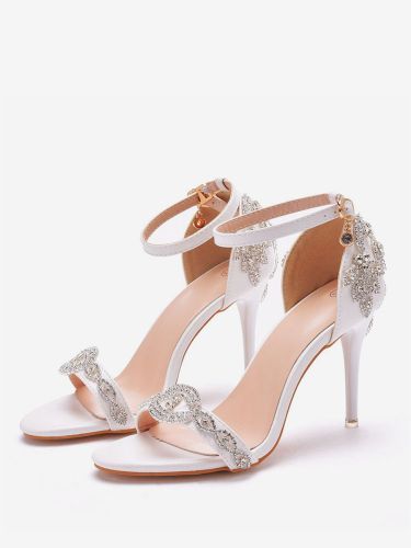 Chaussures de Mariée avec Bout Ouvert à Talons Hauts Unicolore - milanoo.com - Modalova