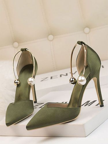 Chaussures de soirée à talons hauts Olive Bout pointu Talon aiguille Chaussures de soirée Talons de cheville - milanoo.com - Modalova