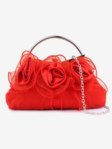 Sacs à main de mariage Accessoires de mariage Pochette de soirée Fleurs plissées - milanoo.com - Modalova