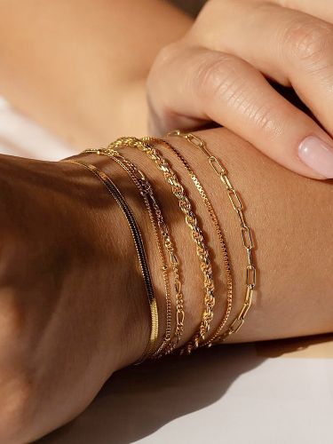 Bracelet multicouche en perles tressées plaqué Chic décontracté - milanoo.com - Modalova