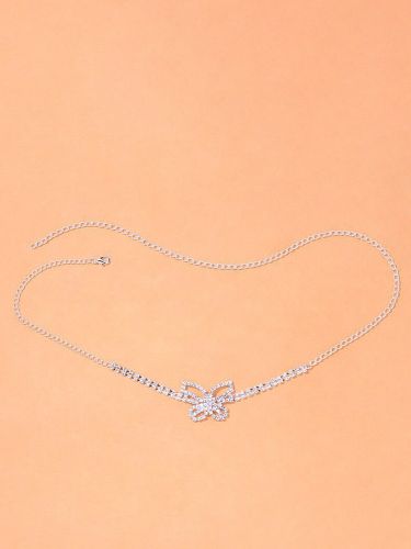 Chaîne de jambe en cristal scintillant papillon chaîne de cuisse - milanoo.com - Modalova