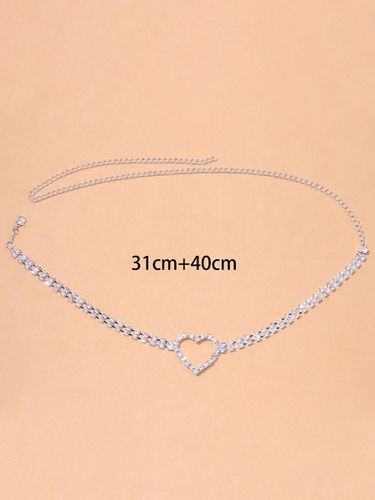 Chaîne de cuisse en forme de cœur chaîne de jambe élégante en cristal scintillant - milanoo.com - Modalova