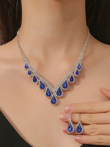 Ensemble de bijoux pour mariage beau métal zircone cubique - milanoo.com - Modalova