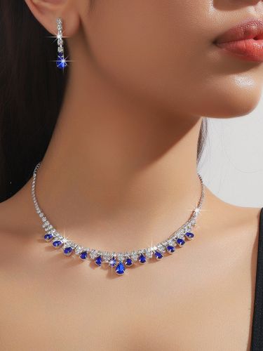 Ensemble de bijoux de mariage tendance avec superbe diamant en métal - milanoo.com - Modalova