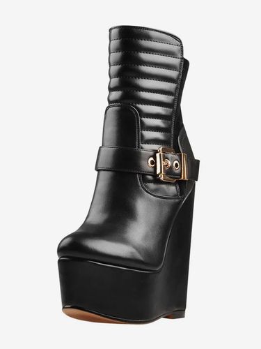 Bottines Compensées À Boucle À Talon Épais s - milanoo.com - Modalova