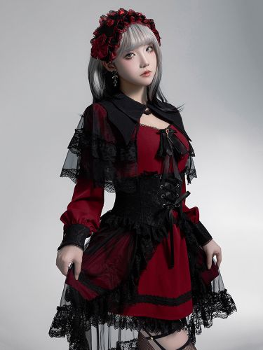 Robes gothiques Lolita avec nœuds et volants - milanoo.com - Modalova
