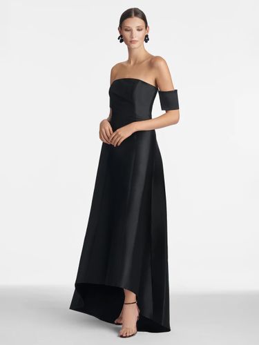 Robe de mariée pour mère de la mariée décolleté manches courtes ligne A plissée longueur au sol robes d\'invitées pour mariage - milanoo.com - Modalova