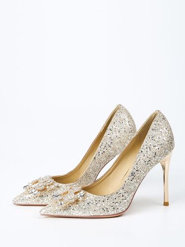 Chaussures de soirée à talons hauts chaussures de bal à bout pointu et strass - milanoo.com - Modalova