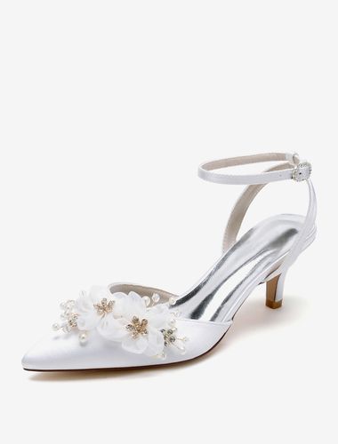 Chaussures de mariage Escarpins de mariée en satin à bout pointu - milanoo.com - Modalova