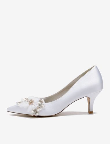 Chaussures de mariage Escarpins de mariée en satin à bout pointu - milanoo.com - Modalova