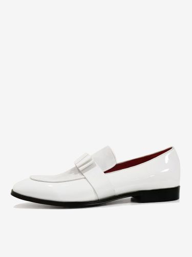 Mocassins s Avec Nœuds Bout Rond En Cuir Bal Soirée Mariage - milanoo.com - Modalova