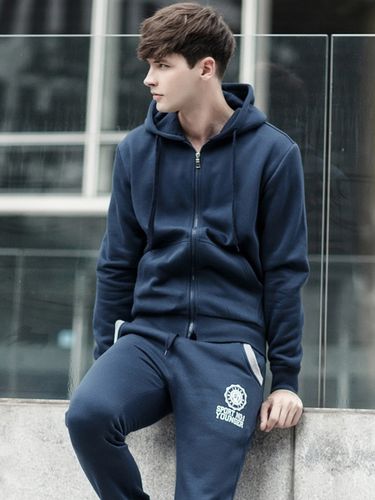 Sweat À Capuche Zipper En Polyester À Manches Longues Poches Décontracté - milanoo.com - Modalova